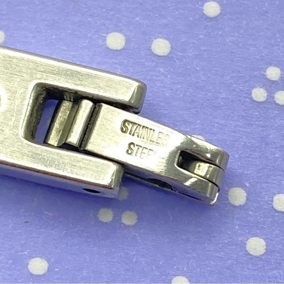 Magnetic Therapy Stainless Steel Bracelet Chevron Design Gender Neutral - Picture 4 of 8